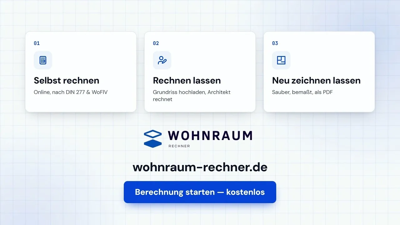 Vorschau: Wohnflächenberechnung online nach WoFlV & DIN 277 – selbst rechnen oder rechnen lassen